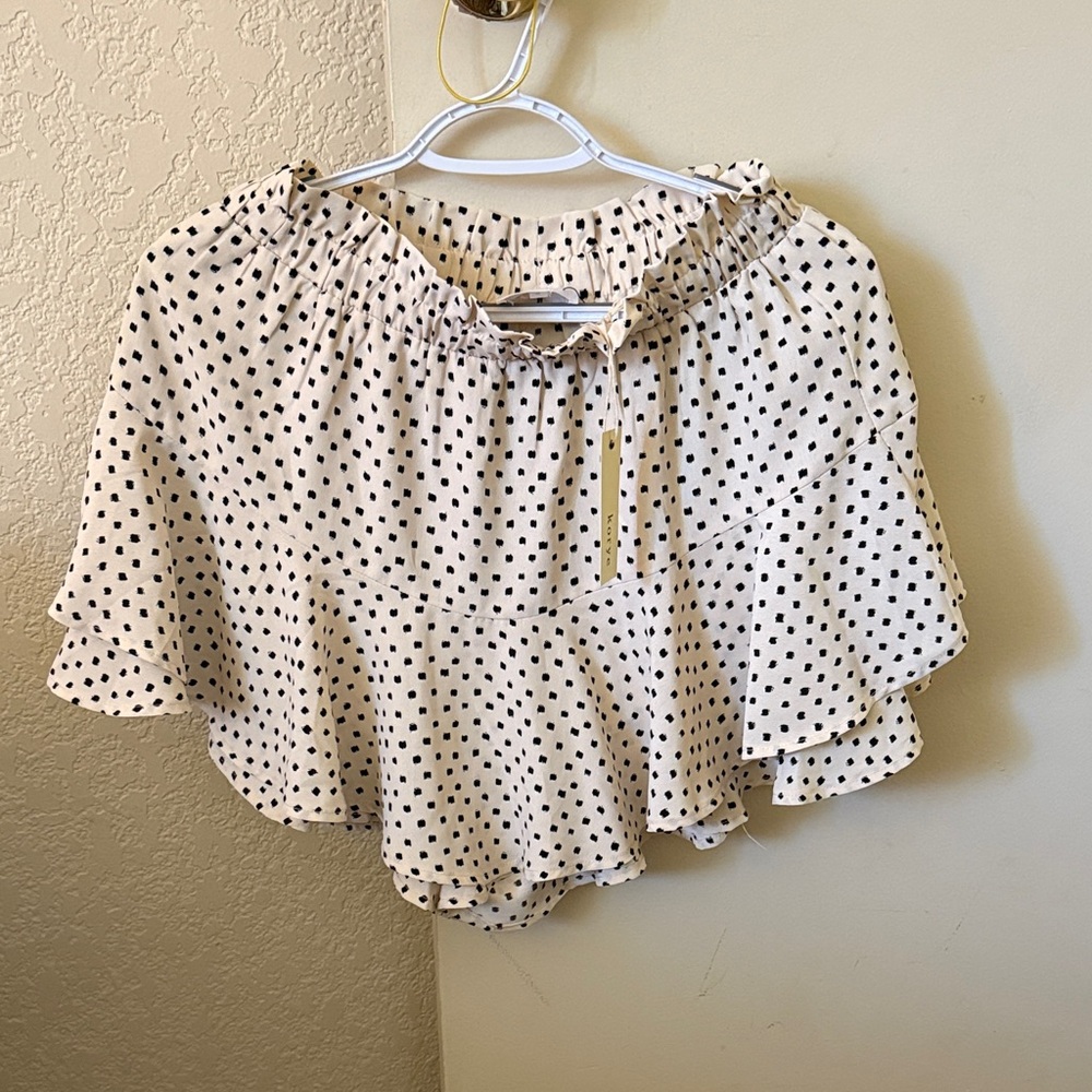 Stylish Black and White Polka Dot High Waist Shorts